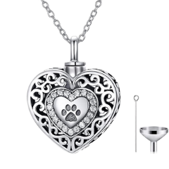 Heart cremation jewelry